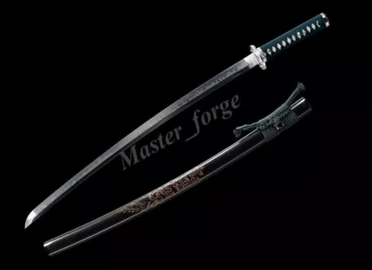 Japanese Samurai Katana Sword Choji Hamon Clay Tempered T10 Steel Sharp