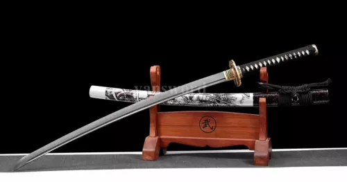 Clay Tempered T10 Steel Hand-abrasived Japanese Samurai Katana Sword Sharp