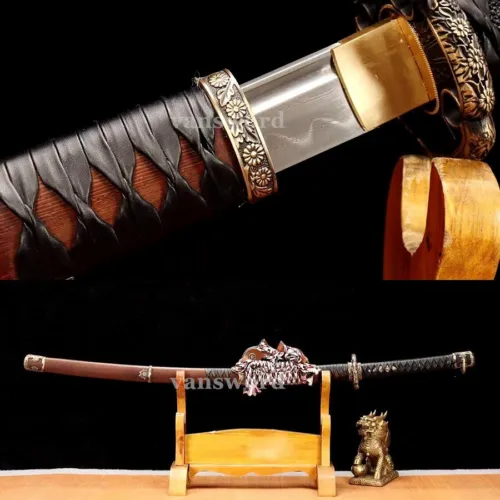 Tachi Sword Folded Steel Clay Tempered Original Japanese Samurai Sharp