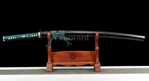 Handmade Japanese Katana Samurai Sword T10 Clay Tempered Special Grain Pattern