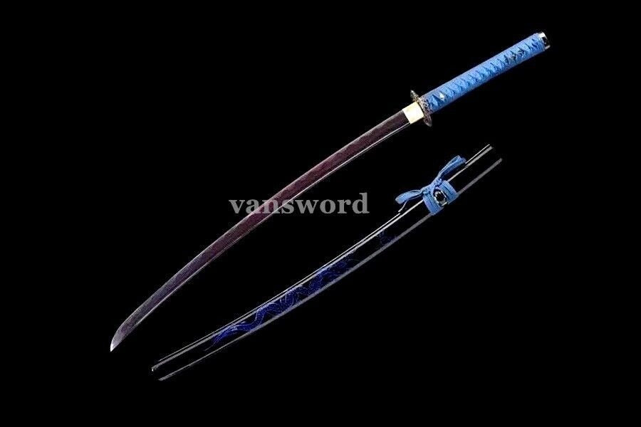 Katana Folded Steel Blade Hand Forged Japanese Samurai Real Sword Sharp