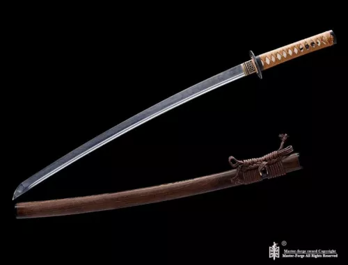 Hand forged T10 Clay Tempered Top Choji Hamon Japanese Samurai Sword Real