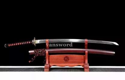 T10 steel Clay Tempered Real Japanese Katana Samurai Battle Sharp Ready Sword.