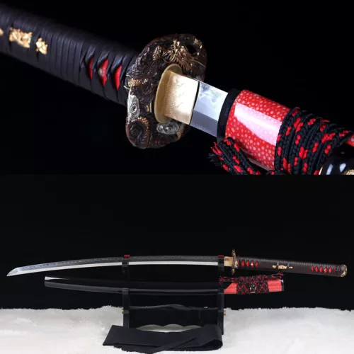 Handmade Shihozume Clay Tempered Laminated Japanese Samurai O-katana Sword Sharp