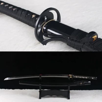 Japanese Katana Samurai Sword Full Tang T10 Steel Clay Tempered Sharp Blade