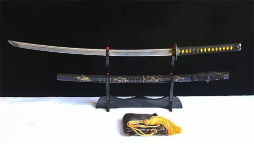 Handmade 9260 Spring Steel Japanese Samurai Sword Katana Full Tang Dragon Tsuba