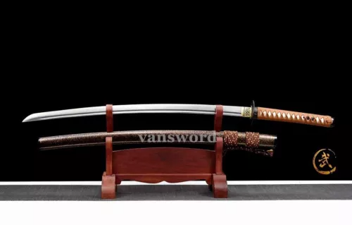 High Quality Damascus Folded Steel Handmade Katana Japanese Samurai Sword Sharp.