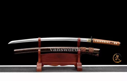 High Quality Damascus Folded Steel Handmade Katana Japanese Samurai Sword Sharp.