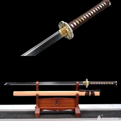 Japanese Samurai NINJA Clay Tempered T10 Steel Sword Full Tang Battle Ready Shar