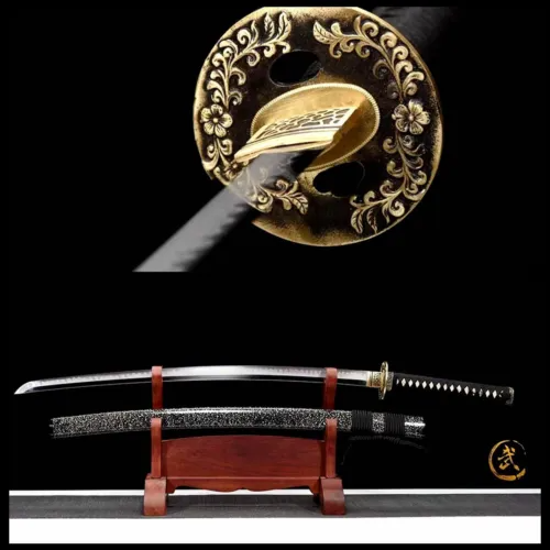 Handmade T10 Steel Full Tang Clay Tempered Steel Japanese Katana Sword Sharp