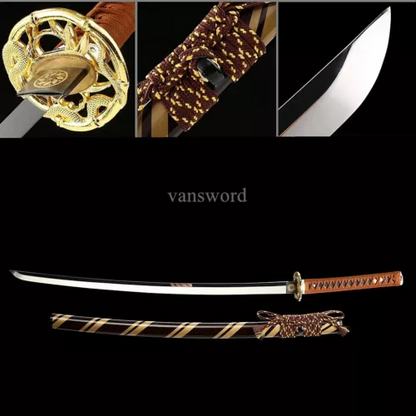 Handmade 1095 High Carbon Steel Japanese Katana Samurai Sword Full Tang Sharp.