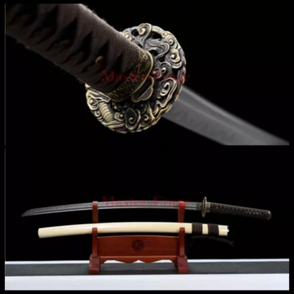 Japanese Samurai Sword Clay Tempered Differential harden T10 steel Katana Sharp