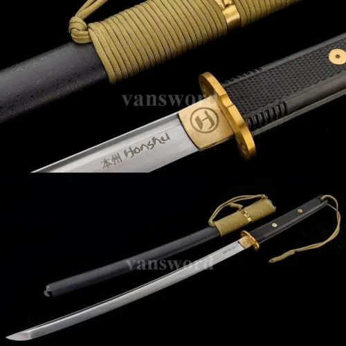 Katana Handmade 9260 Spring Steel Japanese Samurai Tactical Sword Functional